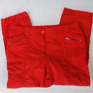Chicos red size 2 capri (large/12)